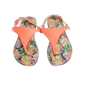 Sam Edelman Greta Orange Leather Sandals